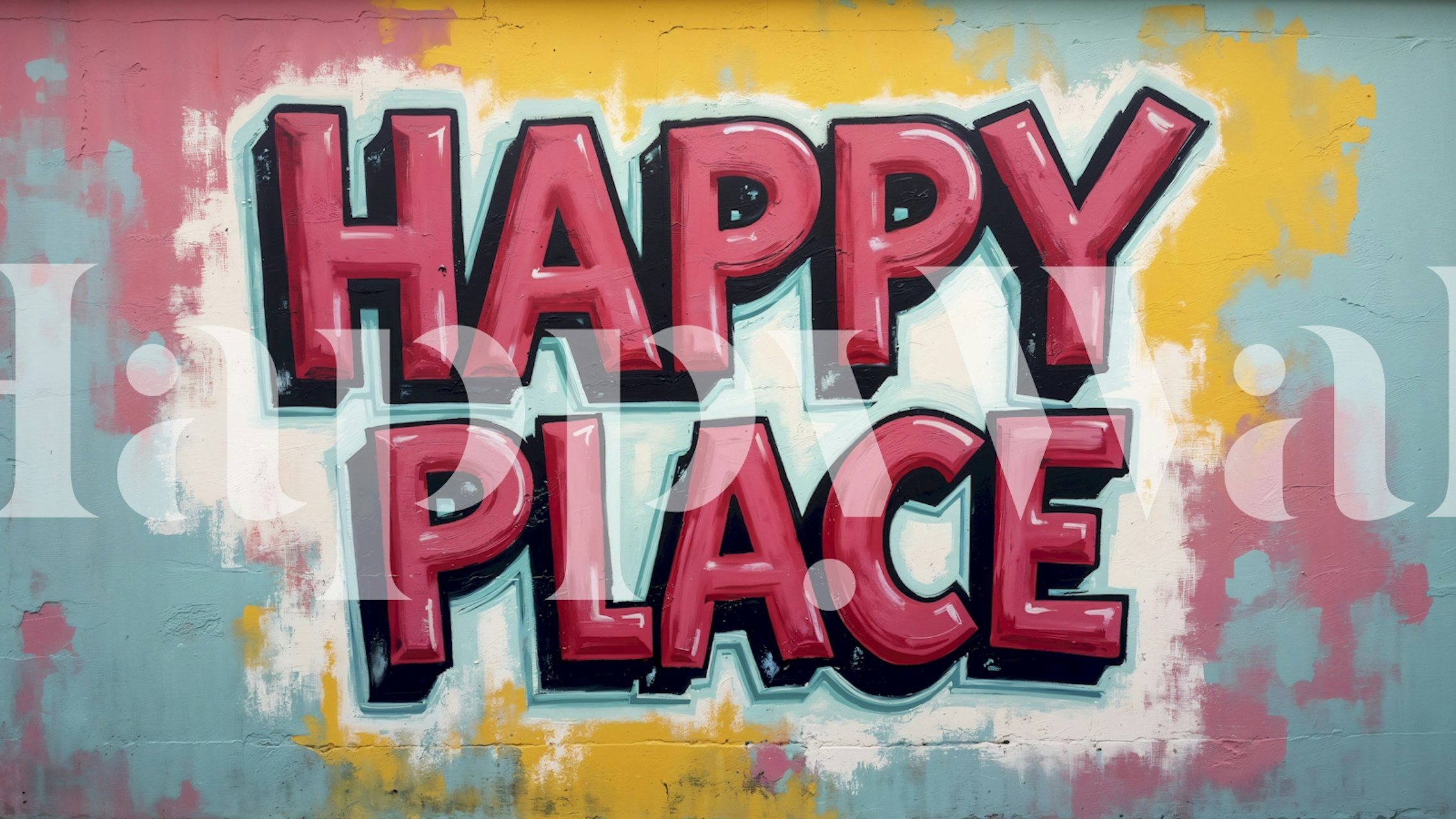 Tapeta Vibrant Happy Place v pokoji