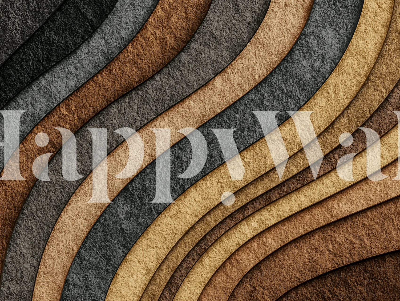 Layered brown geometric shapes wallpaper