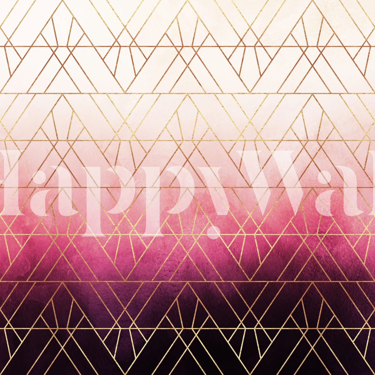 Geometric triangles in pink ombre gradient wallpaper