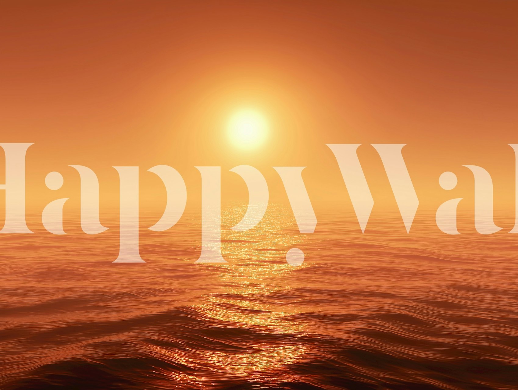 Calm Sunset Waves wallpaper in a room