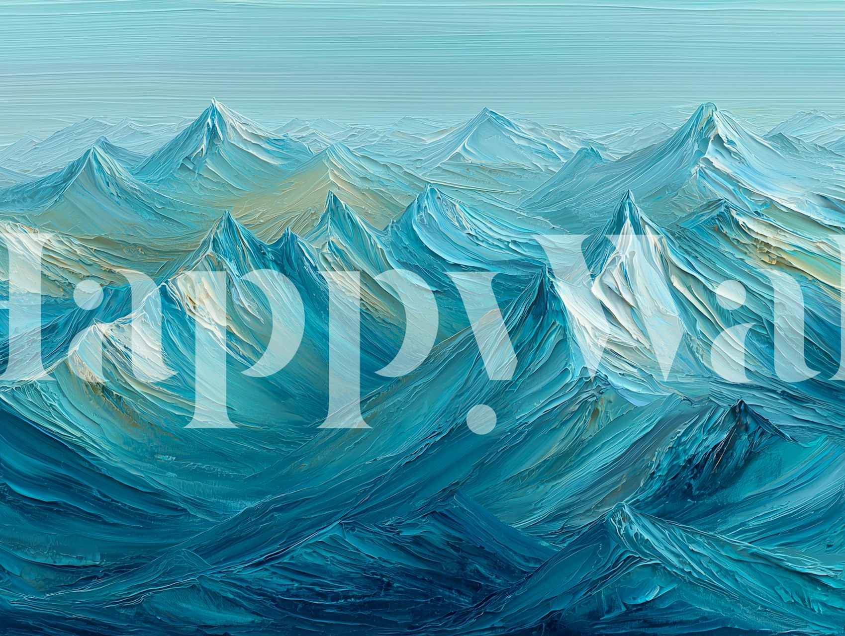 Papel de parede Majestic mountain peaks em um quarto