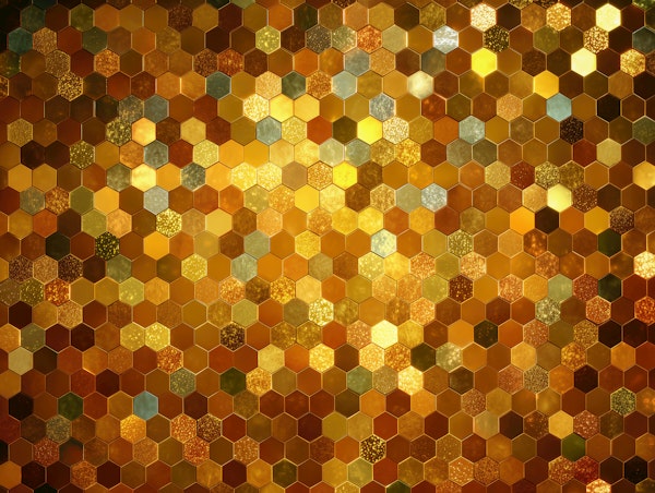 Radiant Hexagon Mosaic