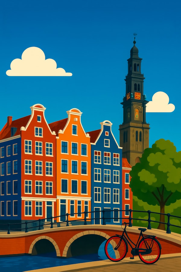 Amsterdam Canal and Bridge