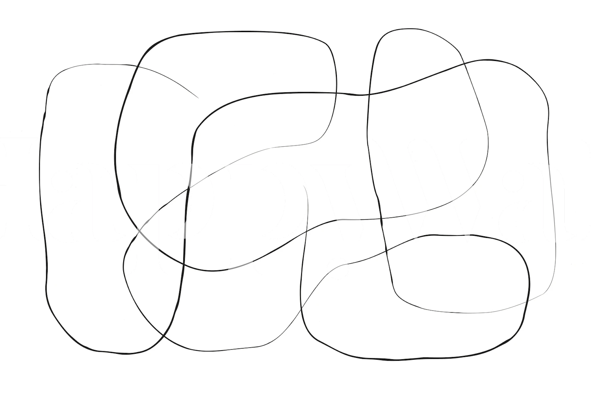 Abstract line art design in black on white background wallpaper