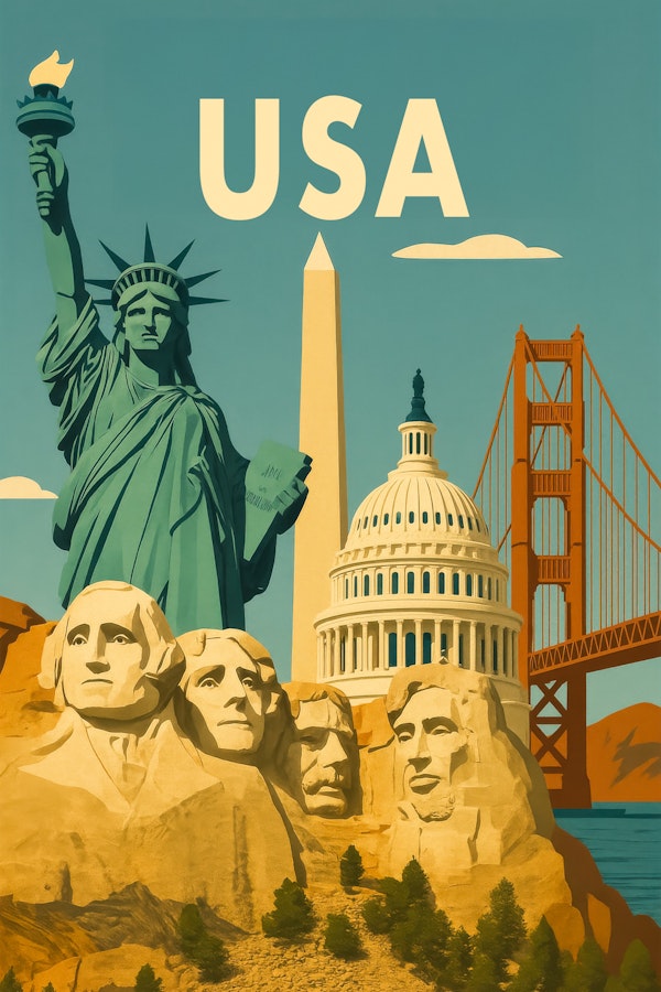 American Landmark Collage