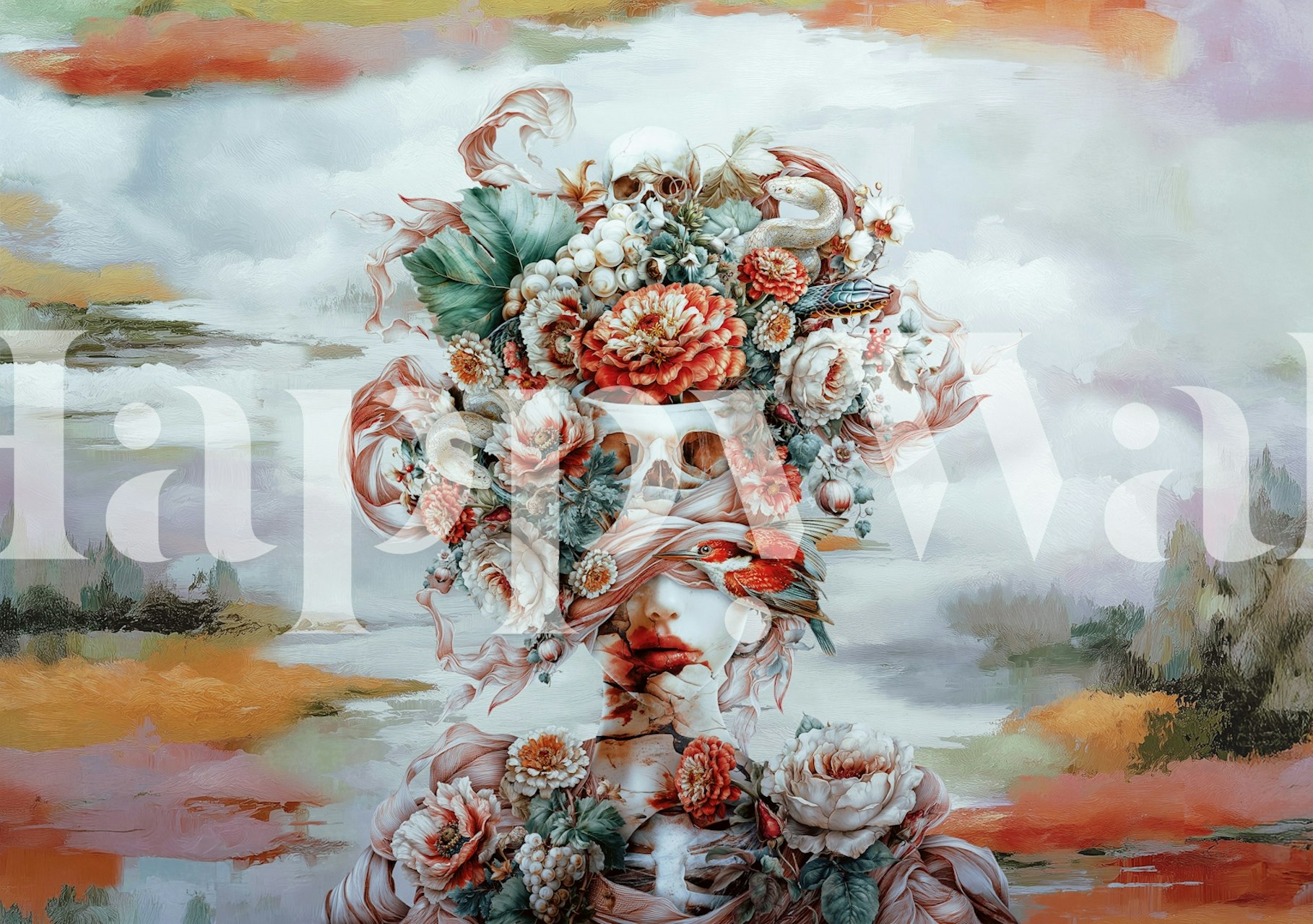 Venus Mortem wallpaper in a room