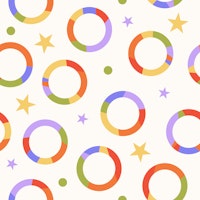 Colorful Bold Rings carta da parati