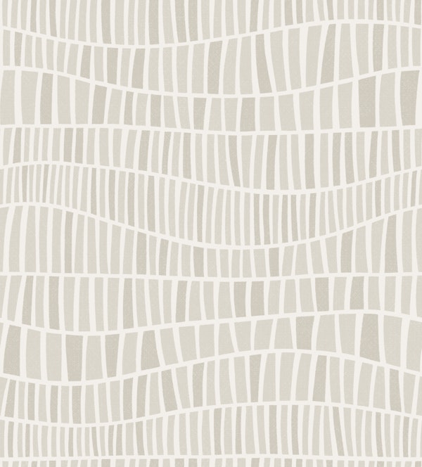 wavy mosaic - monochrome sand beige
