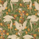 Cockatoo and Pomegranate in bamboo green