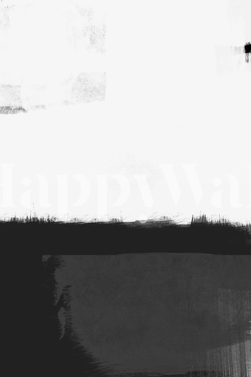 Abstract Paint Horizon wallpaper in a room