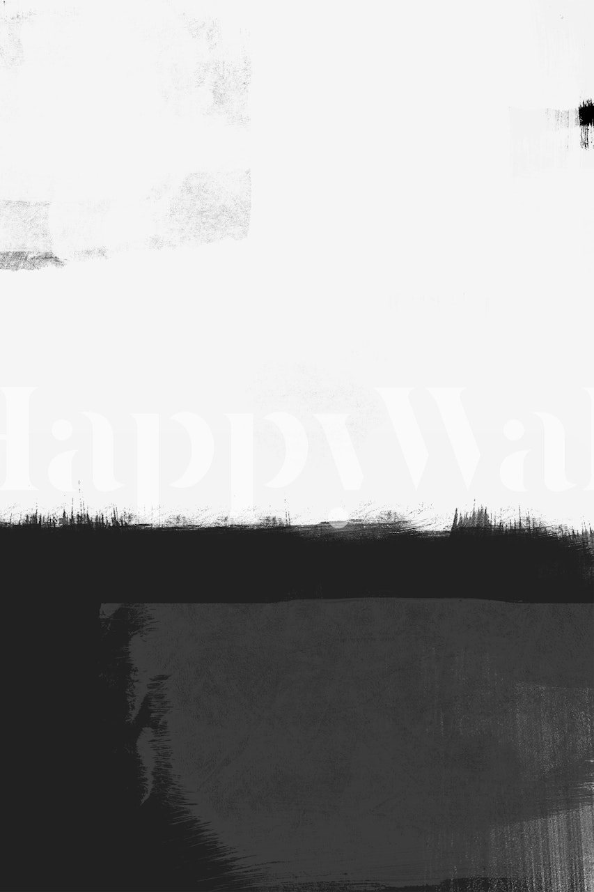 Abstract Paint Horizon wallpaper in a room