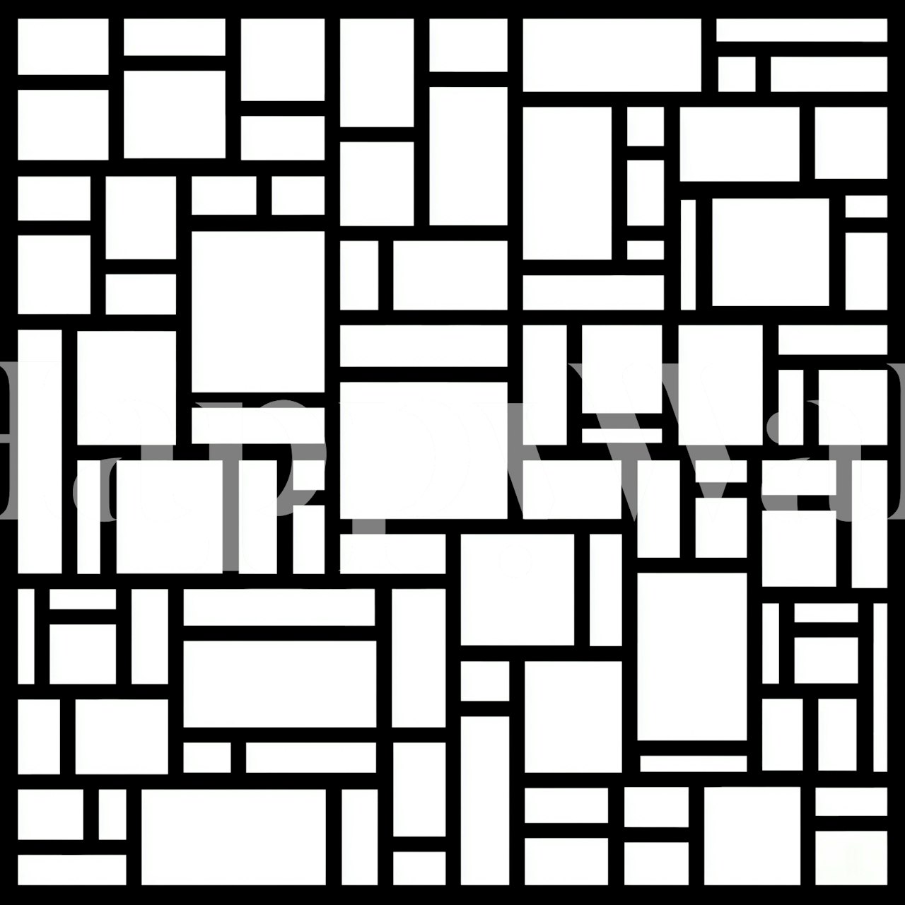 Bold Black Pattern behang in een kamer