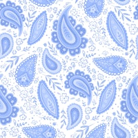Paisley White and Blue tapete