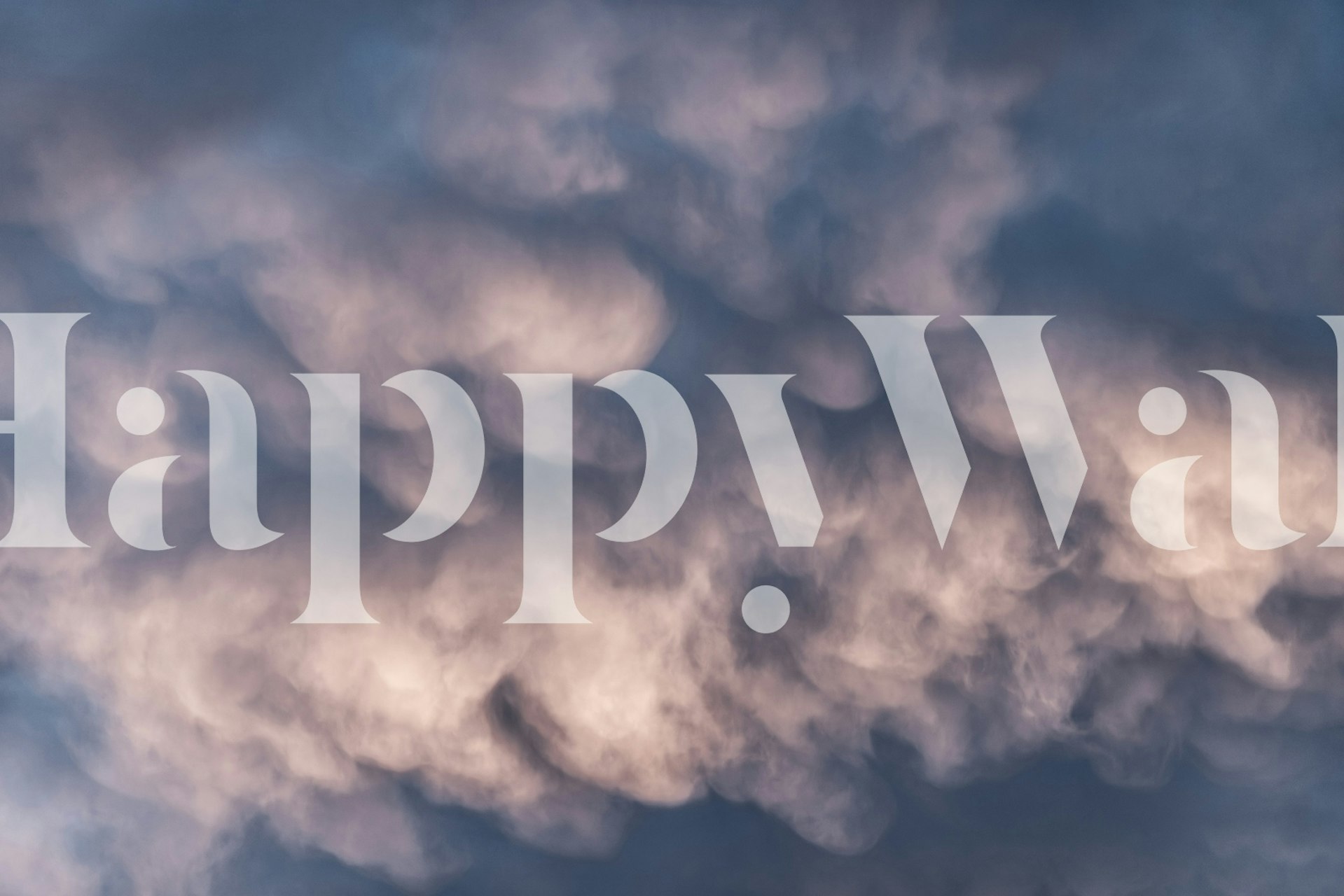 Grouped soft gray and blue clouds textured wallpaper