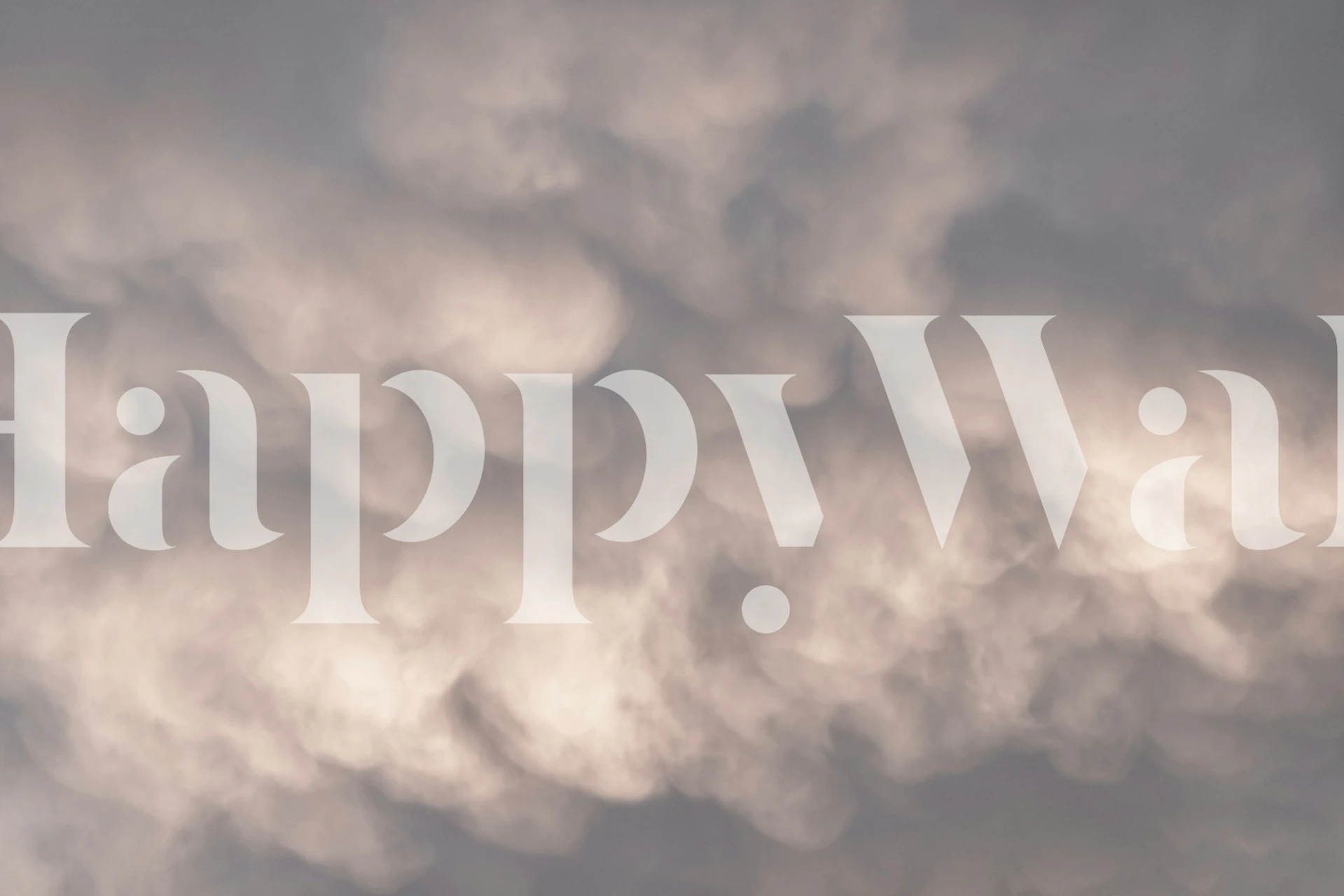 Soft gray and white cloud pattern wallpaper