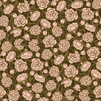 Floral Rose Garden Etching – Brown & Pink wallpaper