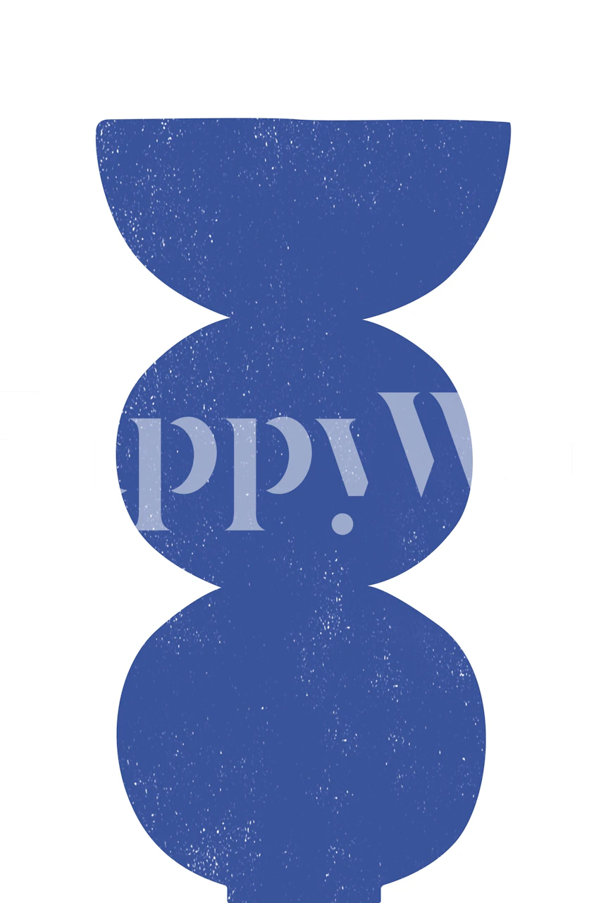 Fotomural ilustración Jarrón de cerámica azul abstracto