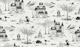 dark academia modern toile - black and white