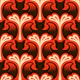 Retro Halloween Bats Silhouettes - Red