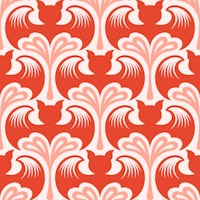 Retro Halloween Bats Silhouettes - Pink Red wallpaper