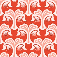 Retro Halloween Bats Silhouettes - Pink Red tapet