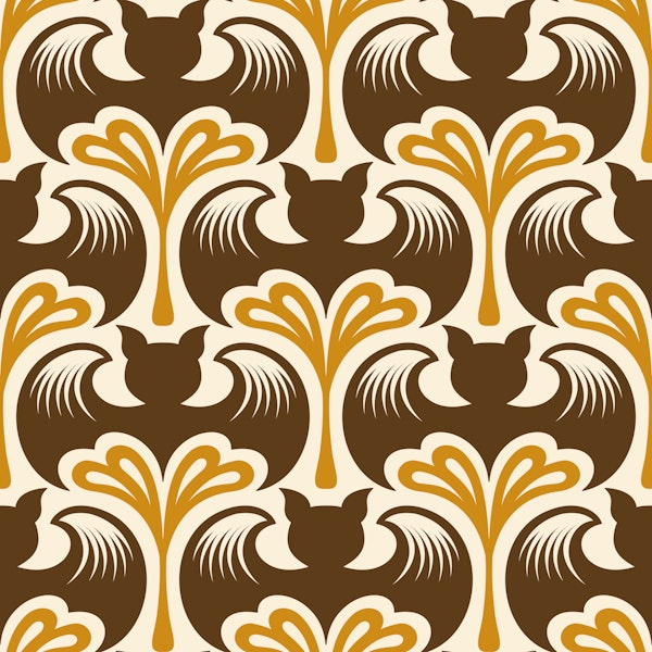 Retro Halloween Bats Silhouettes