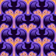 Retro Halloween Bats Silhouettes - Purple