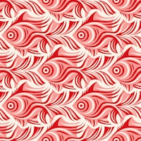 Floating Fish - Red and Pink tapet