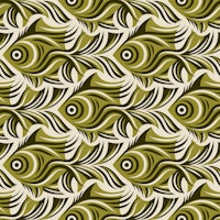 Floating Fish - Green ταπετσαρία