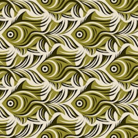 Floating Fish - Green tapet