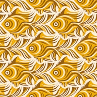 Floating Fish - Yellow tapet