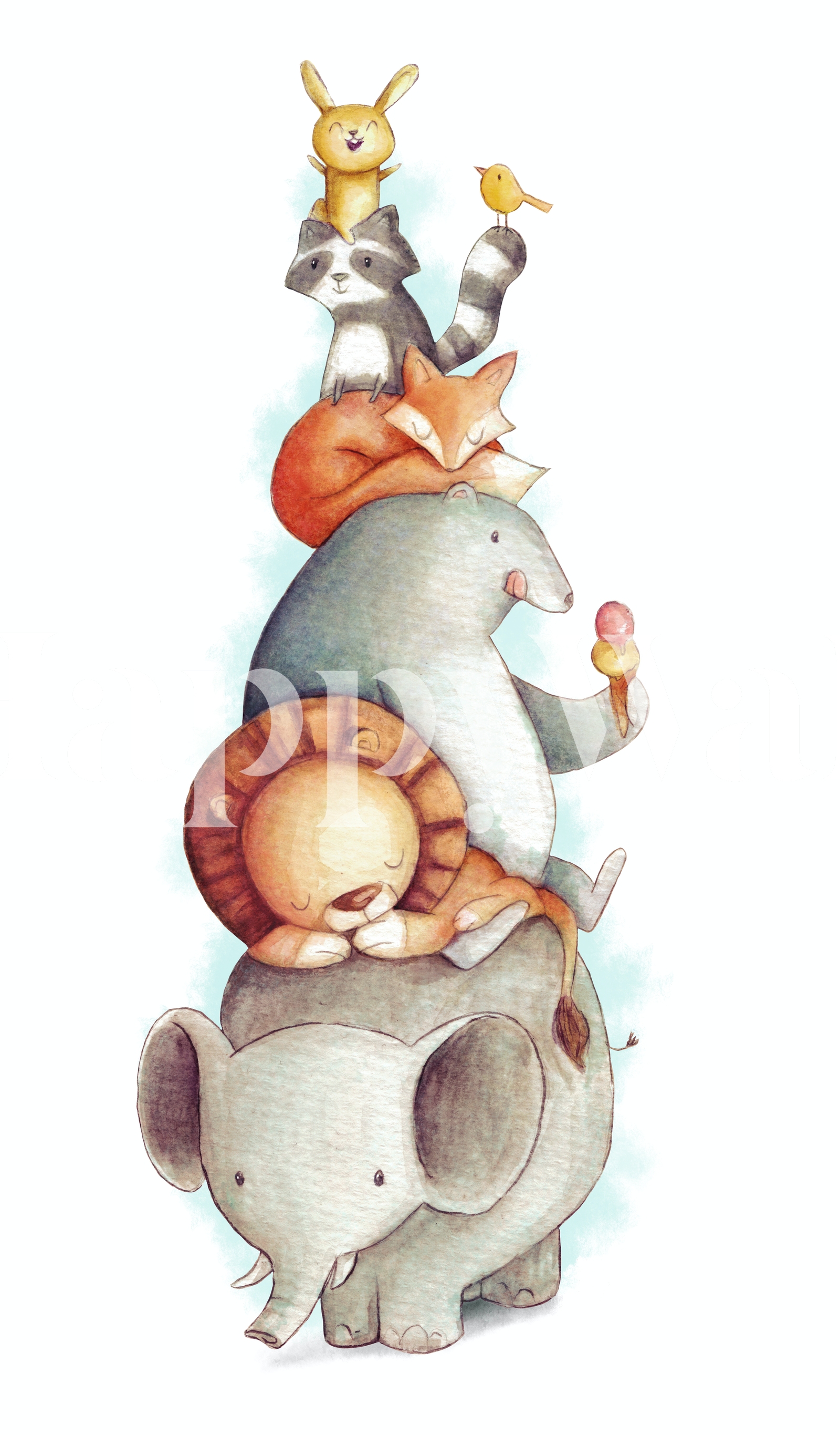 Party Animals Wallpaper Fun and Playful Design Happywall