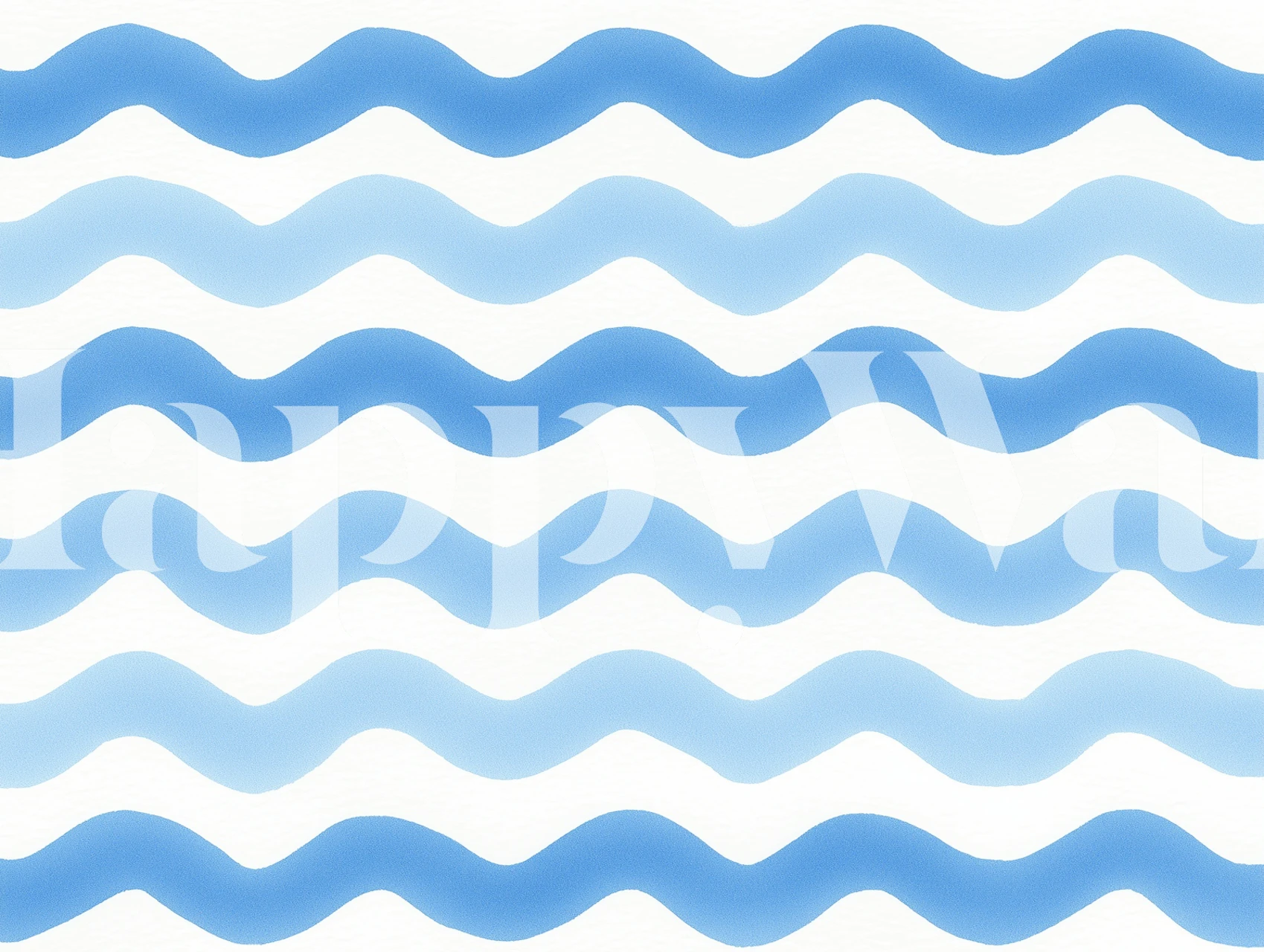 Wavy blue patterns on a white backdrop wallpaper