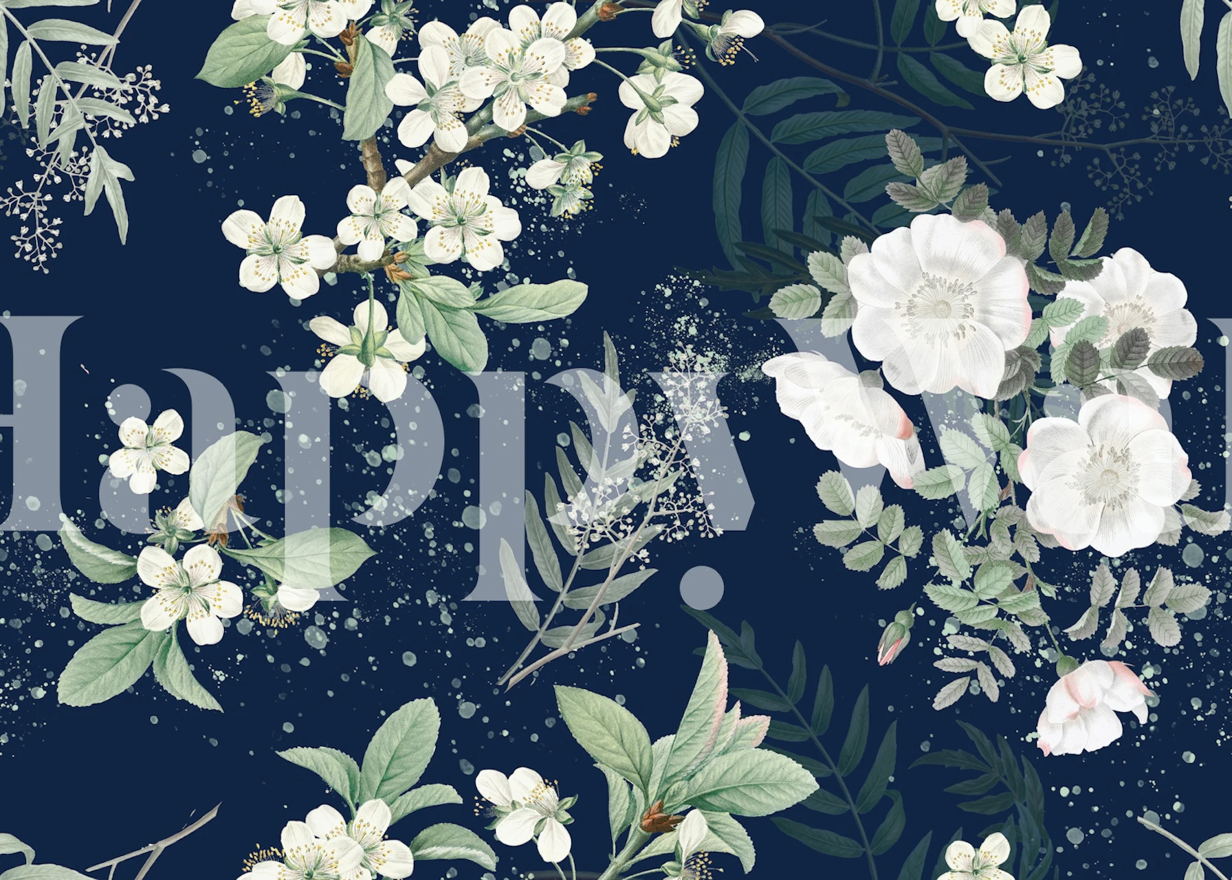 Blossoming Night Symphony wallpaper in a room