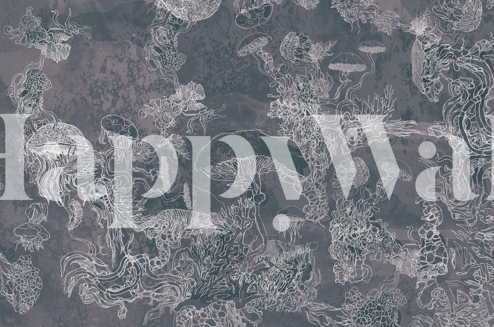 Mystical Underwater Realm tapet i et rum