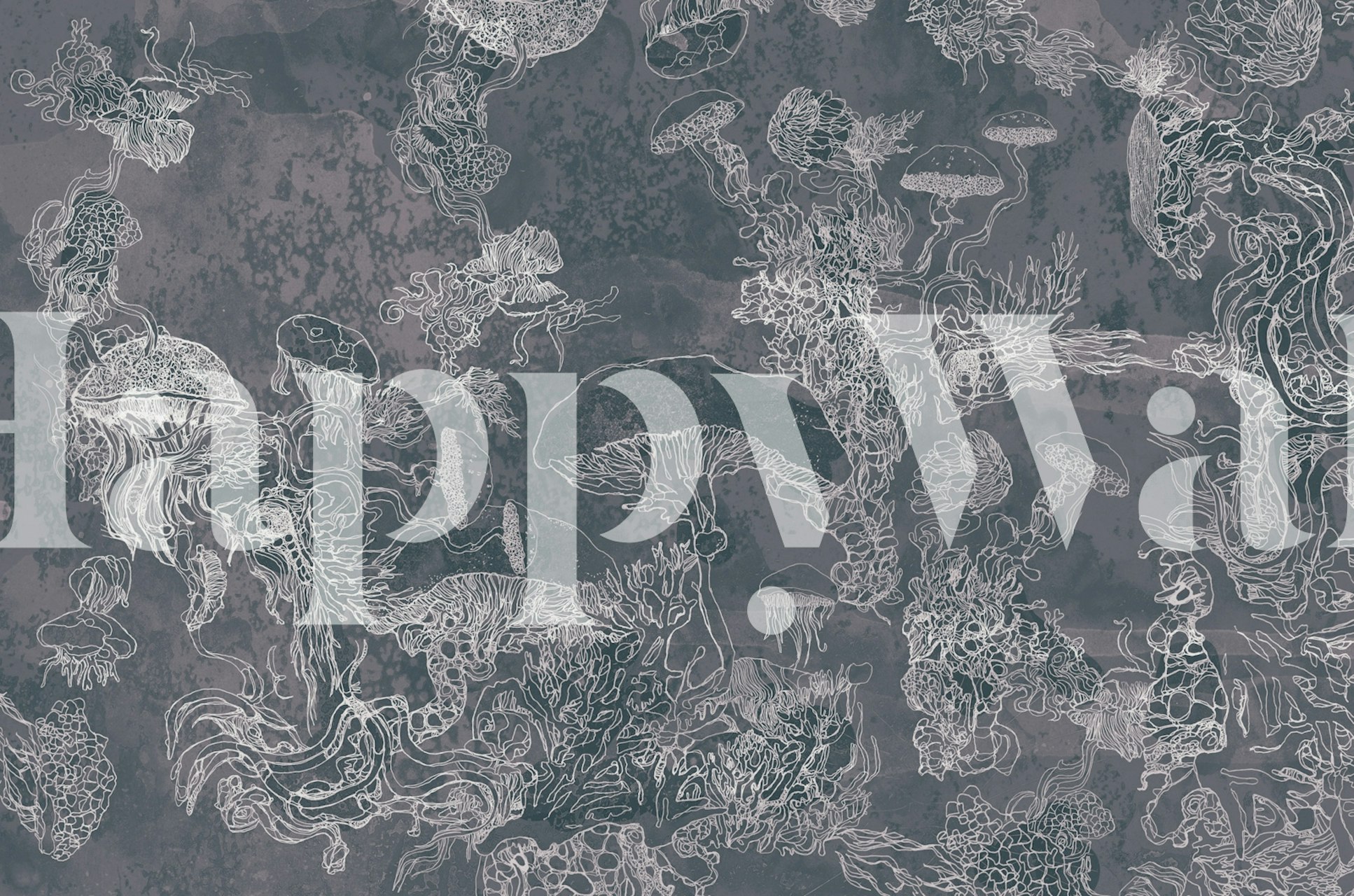 Mystical Underwater Realm wallpaper in a room