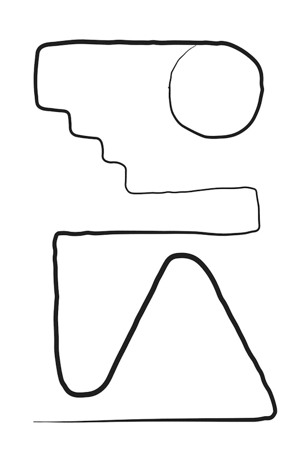 Abstract landscape lineart