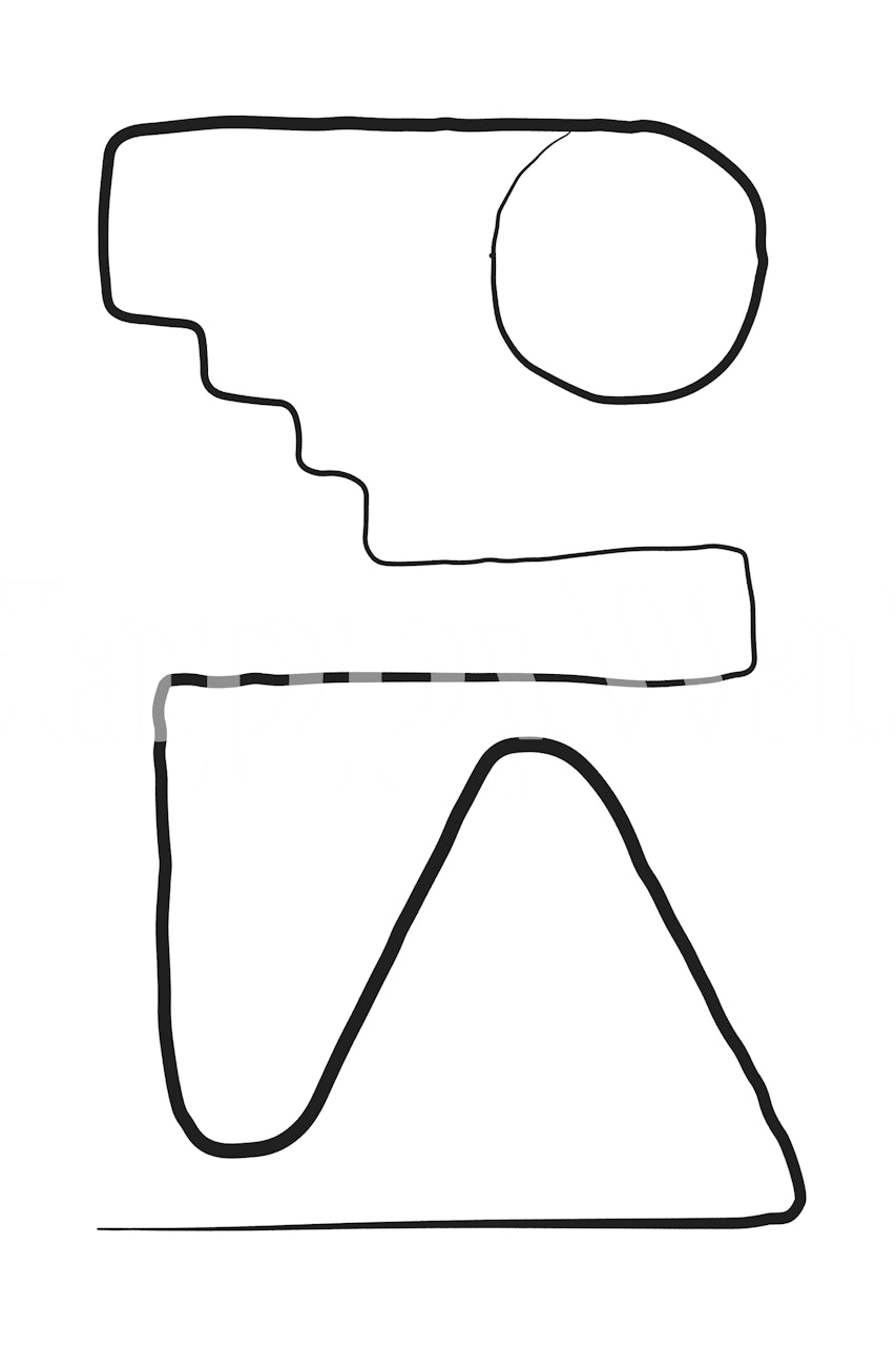 Abstract landscape lineart na tapetě