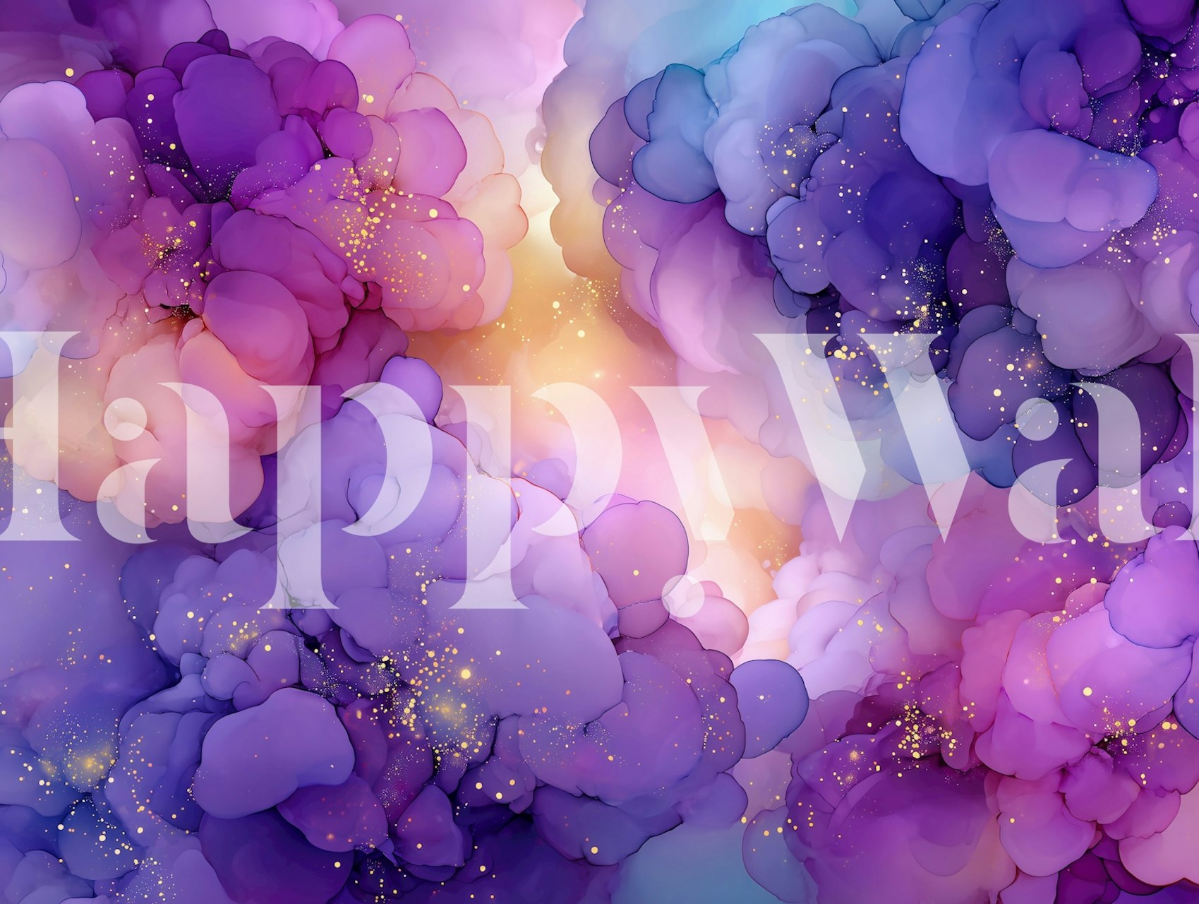 Celestial Cloudscape wallpaper in a room