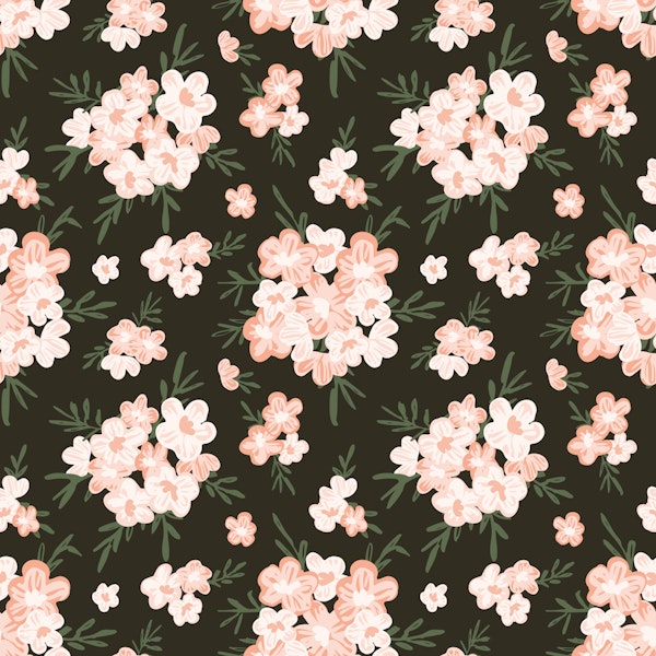 Elegant Peach Flower Print