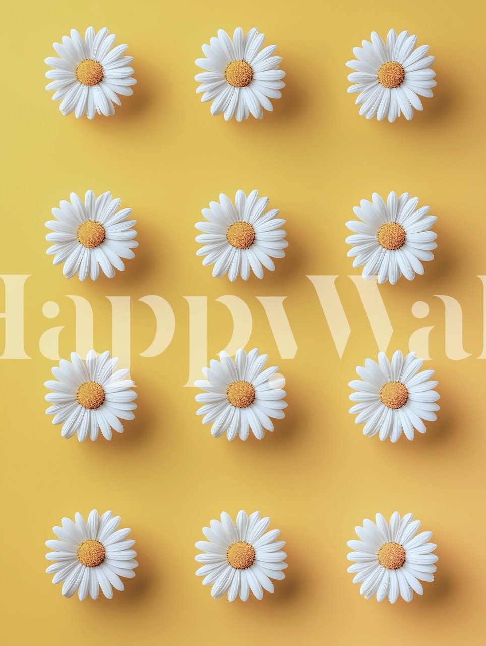 Tapeta Radiant Daisy Display v místnosti