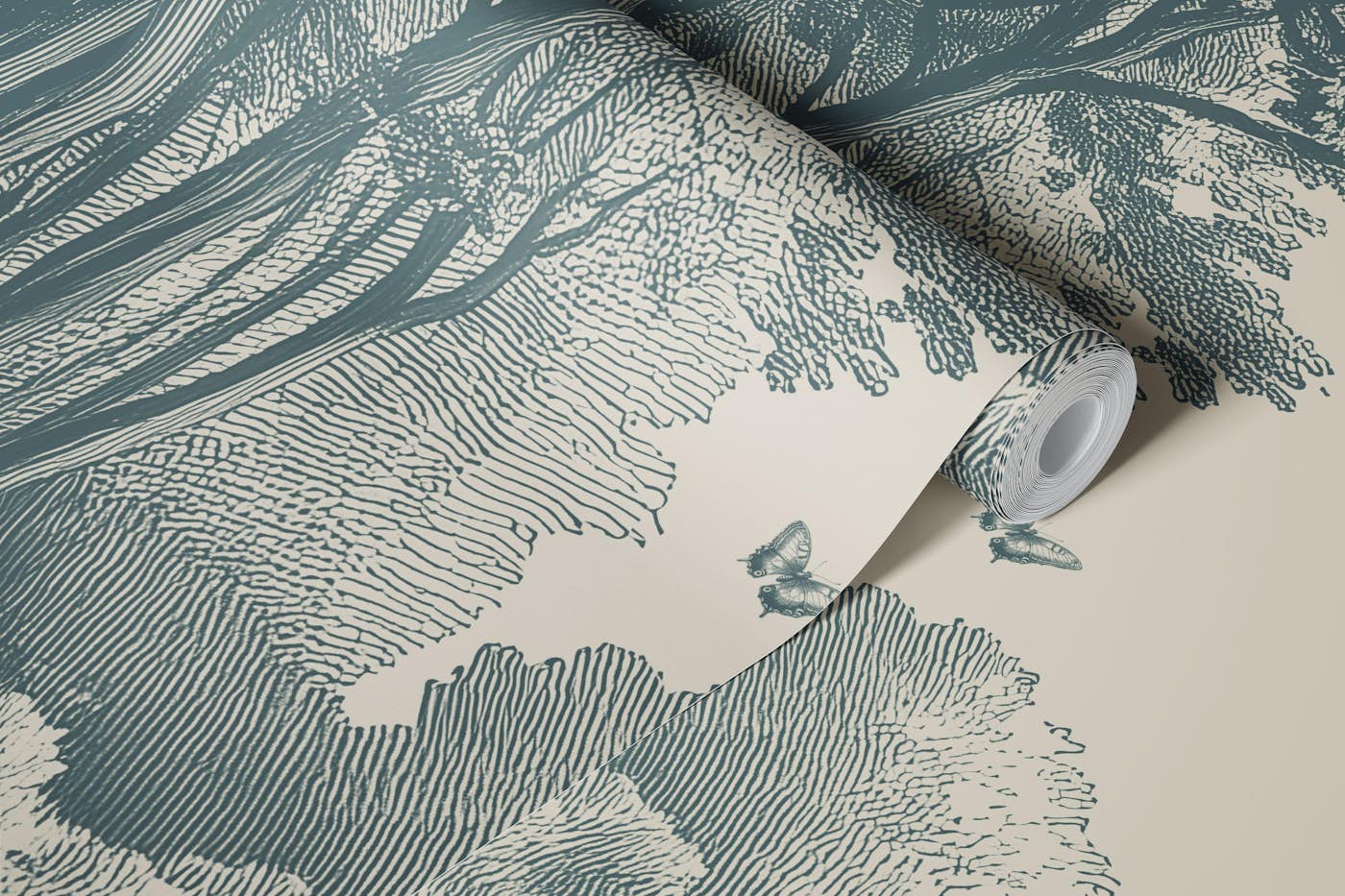 Into the Forest - Teal wallpaper roll