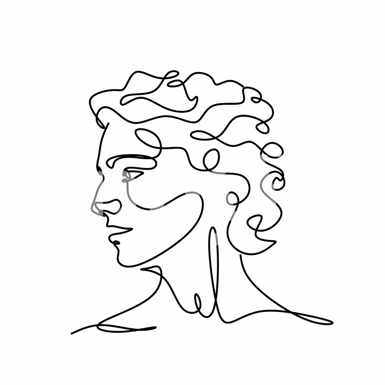 Sophisticated sketch art wallpaper in a room