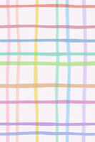 Wonky Pastel Rainbow Check tapete