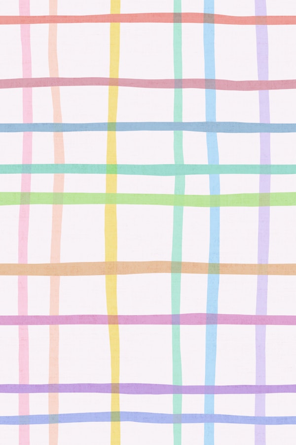 Wonky Pastel Rainbow Check