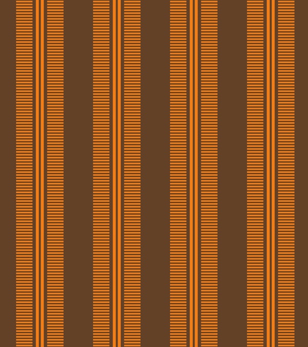 Elegant Classical Retro Stripes Brown Orange