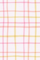 Organic Pastel Pink and Yellow Check wallpaper
