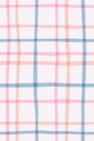 Playful Organic Plaid - Blue Pink Cream wallpaper