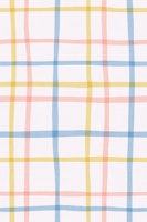Organic colourful check - blue yellow cream wallpaper