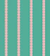 Vertical Retro Flowers Stripes Green Pink
